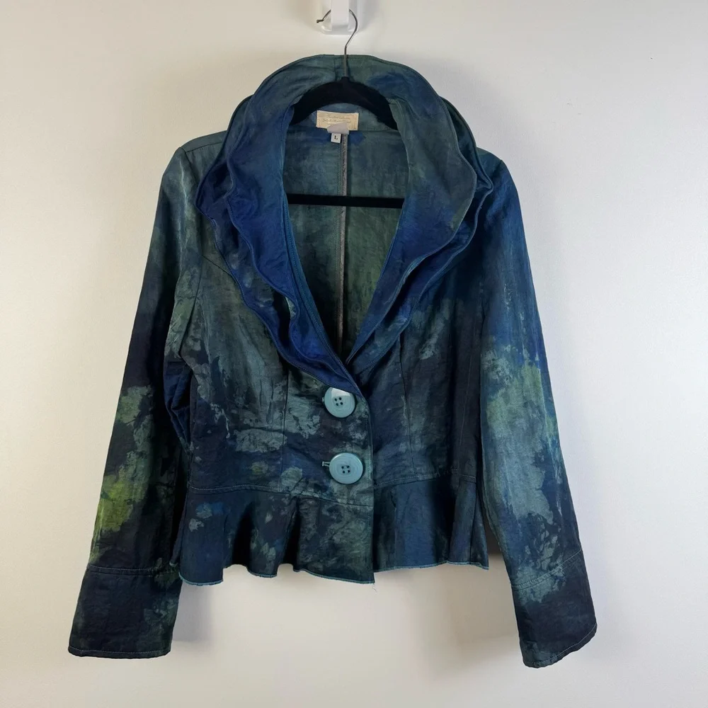 Julie and Martin Venzal The New Collection Laguna Beach Jacket Large Taffeta Vtg